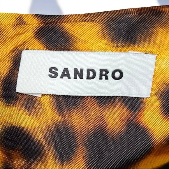 🌻NEW w/tags Sandro Cannes Leopard Cropped Bralette Top | FR Size 4 / US Size 10 - Picture 12 of 15